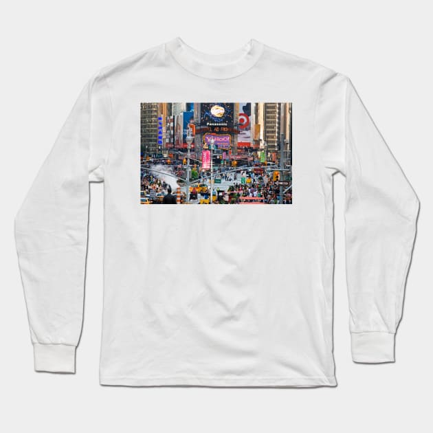 New Times Square Long Sleeve T-Shirt by andykazie